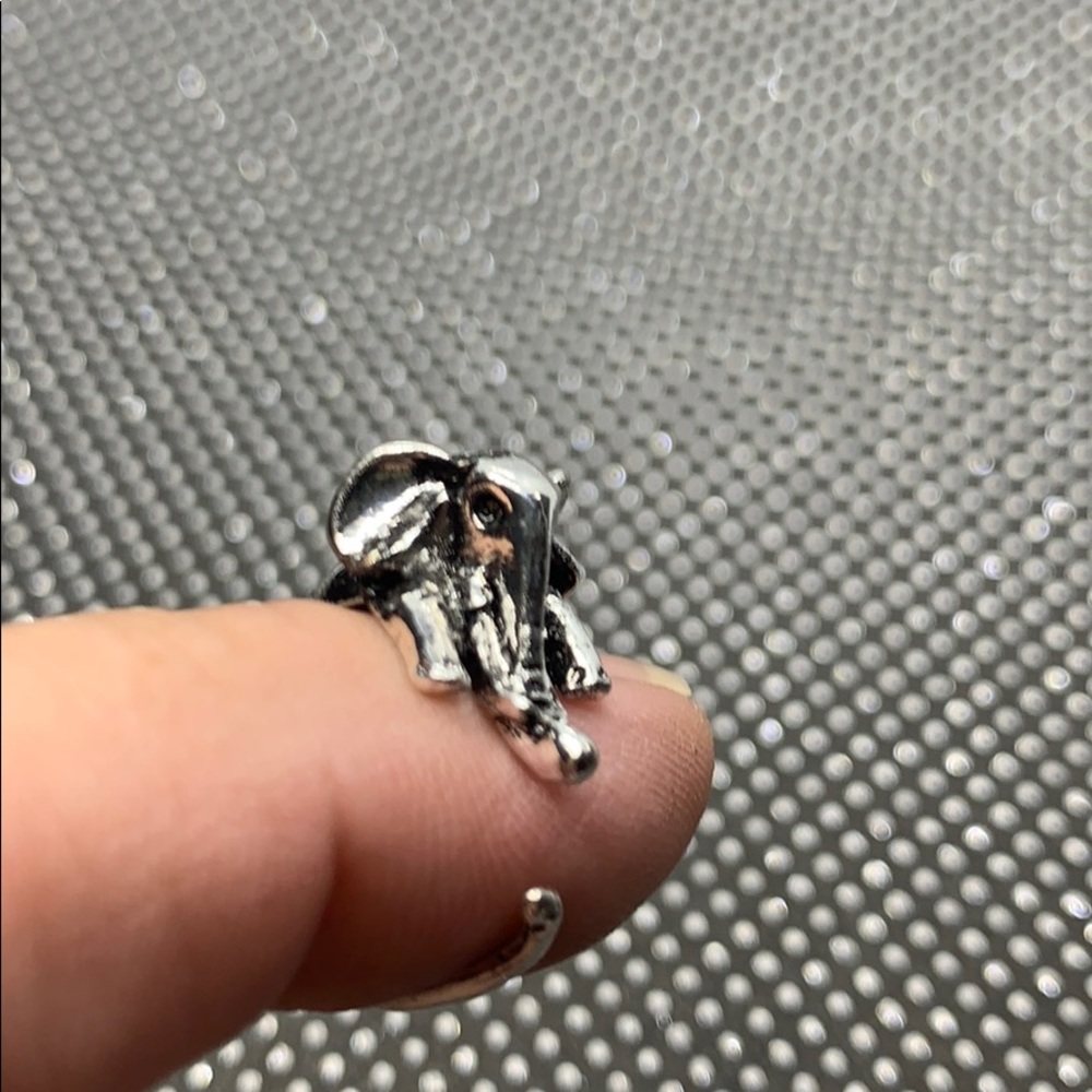 Vintage Anti Silver Color Adjustable Elephant - Picture 4 of 8